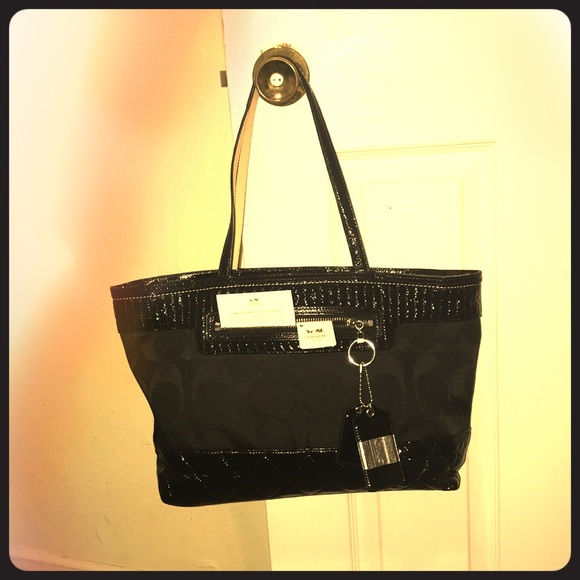 Coach Handbags - Coach high gloss black tote